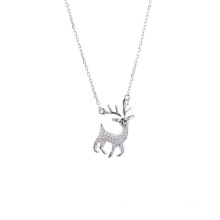 Shangjie Oem Joyas Рождество 2021 Подарочные модные ожерелья для женщин -оленя диеры циркон Ювелирные украшения Умное серебряное колье стерлингов
